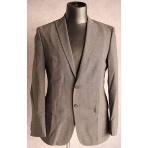John Varvatos Men's Peak Lapel Blazer Sport Coat Size 40R Wool Blend Gray